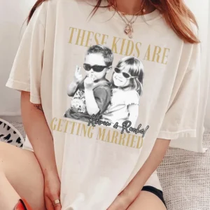 These Kids Are Getting Married Tee Personalized Photo Funny Engagement Shirt Bridal Shower Gift