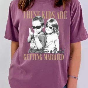 These Kids Are Getting Married Tee Personalized Photo Funny Engagement Shirt Bridal Shower Gift