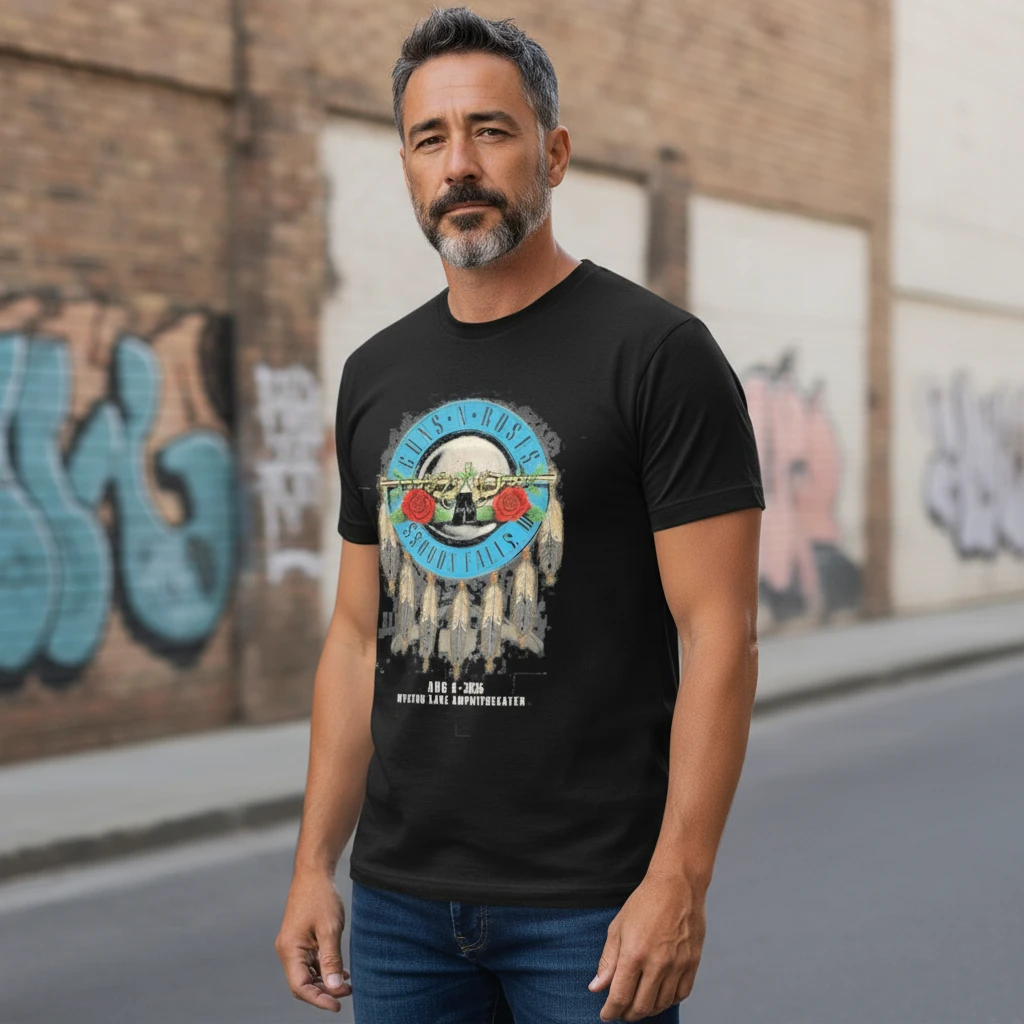 woobulk_1786414670142_0_bc4e999d.webp Guns N' Roses Sioux Falls SD Aug 8 2016 Concert Tee Vintage Style Tour Merch