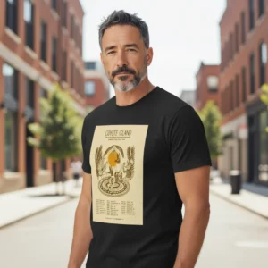 Coyote Island Vintage Tour Poster Graphic Tee Indie Band Concert Shirt