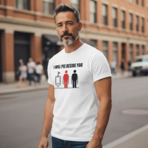 I Will Pee Beside You Funny Friendship Tee Inside Joke Gift for Men
