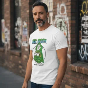 Doctor Doom Master of Menace Tee Retro Comic Villain Shirt for Marvel Fans