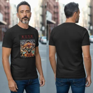 RUSH Band Tee Classic Rock Concert Shirt for Men