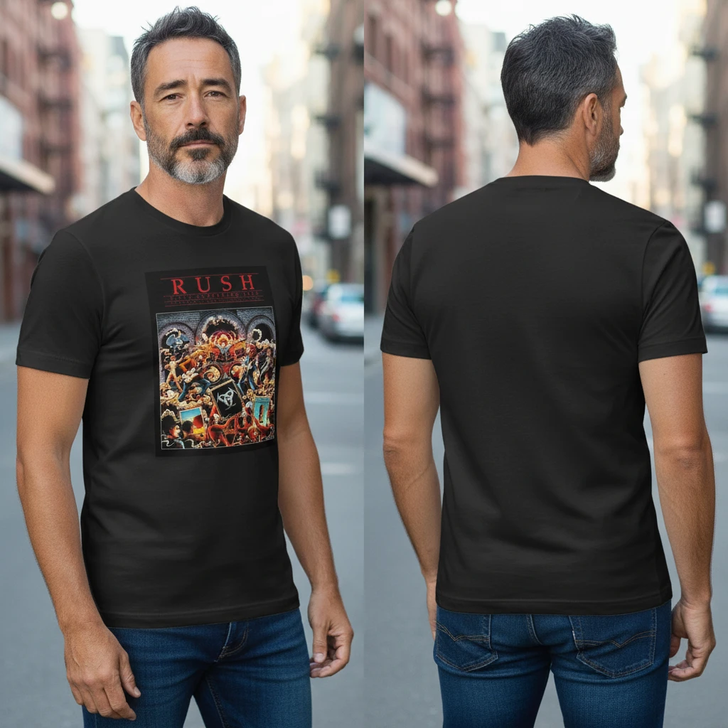 RUSH Band Tee Classic Rock Concert Shirt for Men