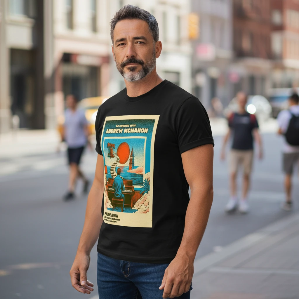 Andrew McMahon Philadelphia Concert Tee Vintage Poster Tour Shirt