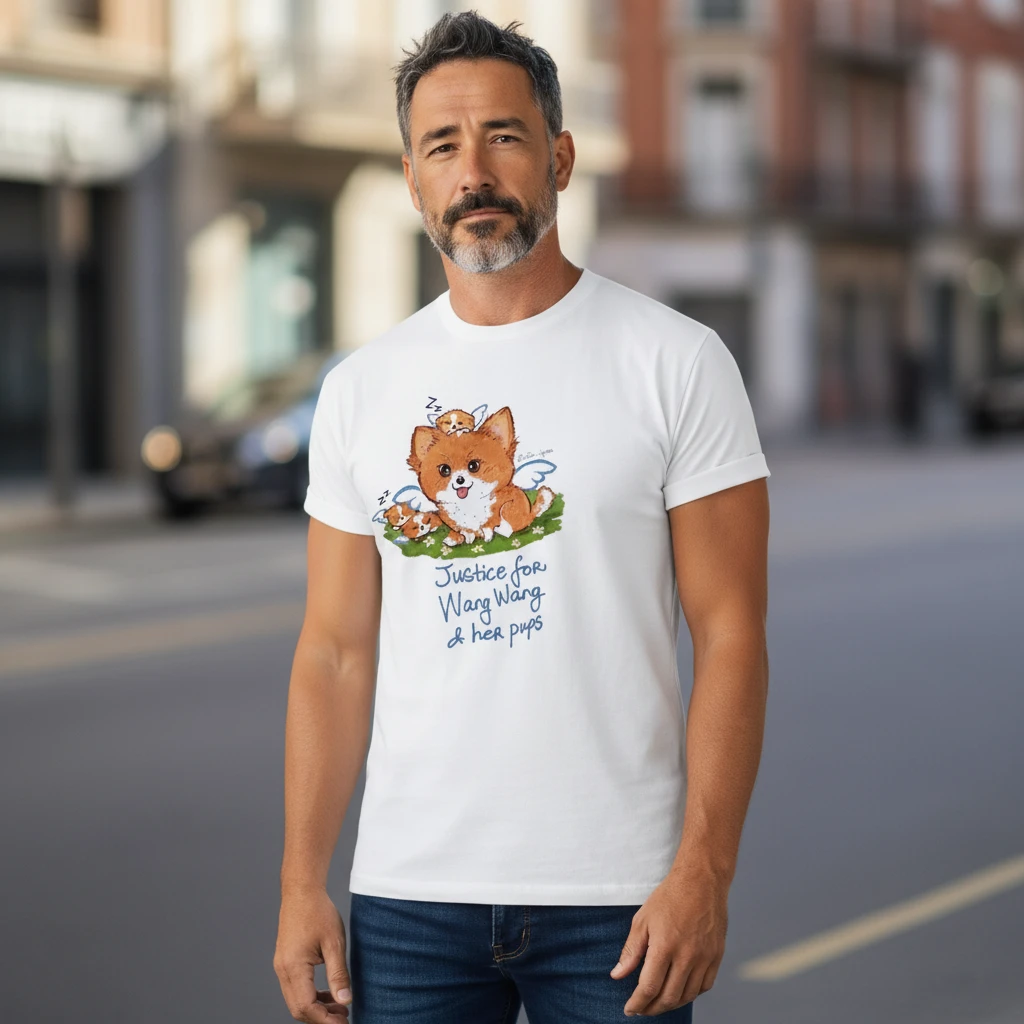 woobulk_1786419686896_0_ac779c27.webp Justice for Wang Wang and Her Pups Memorial Tee Animal Rights Awareness Shirt