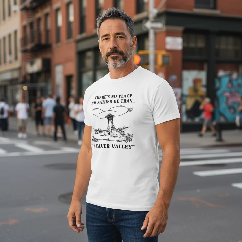 There's No Place I'd Rather Be Than Beaver Valley Tee Retro Hometown Travel Souvenir