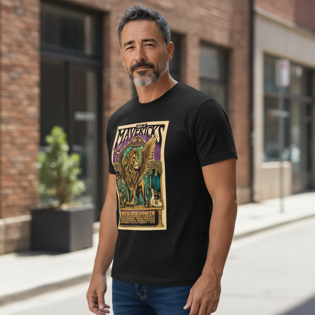 The Mavericks Moon Over Miami Vintage Concert Poster Graphic Tee