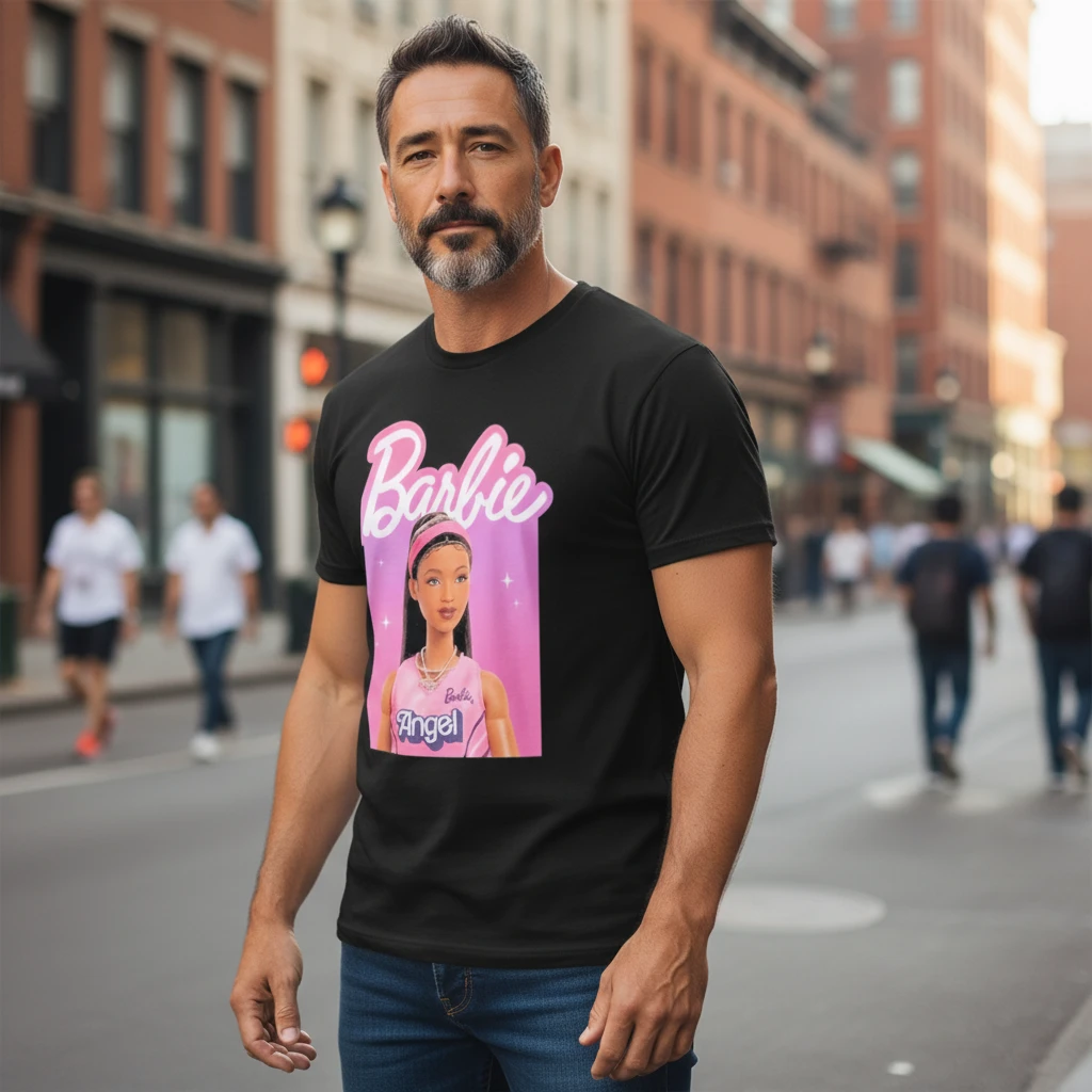 Barbie Angel Tee Retro Pop Culture Fandom Graphic Shirt