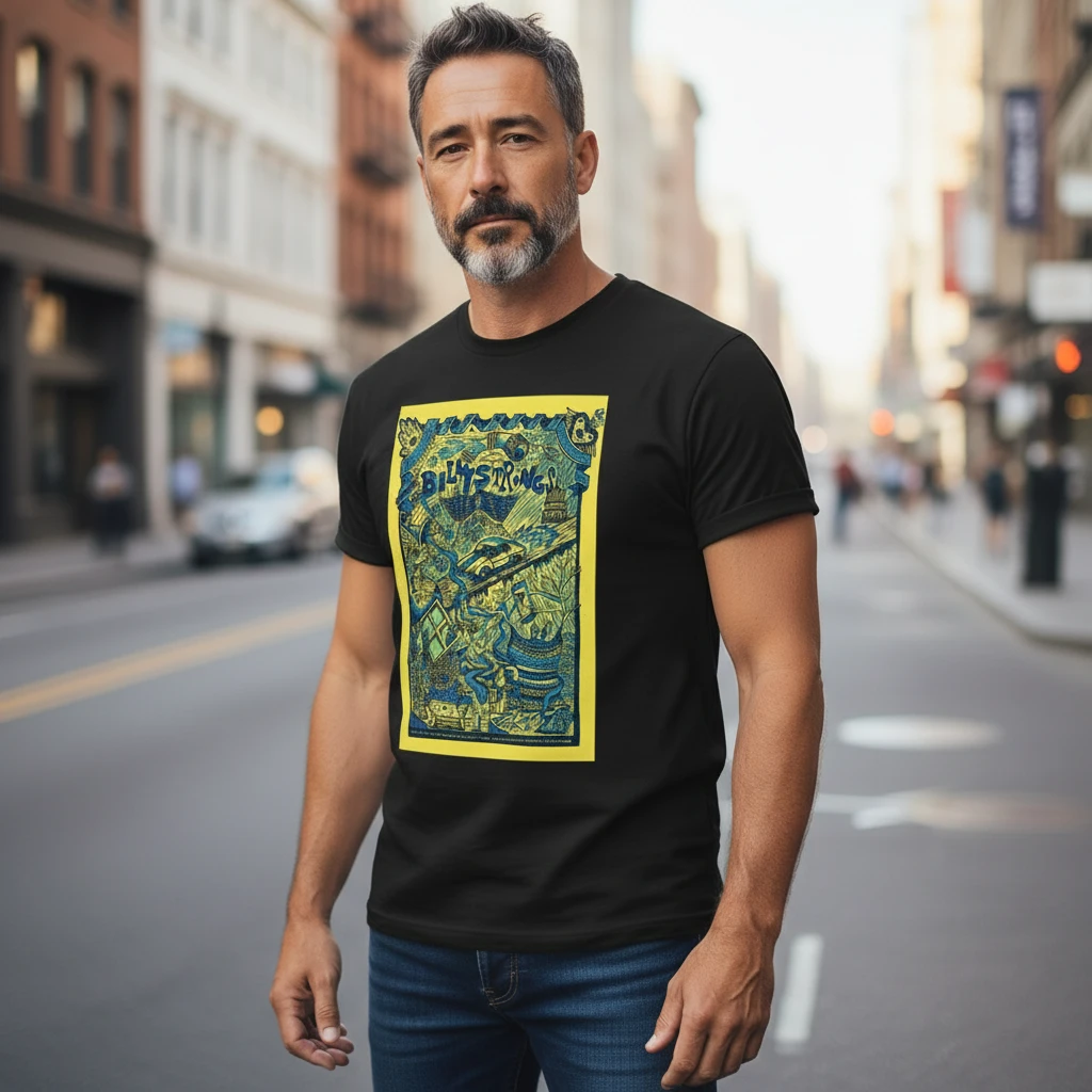 Billy Strings Tee Shirt Psychedelic Bluegrass Tour Graphic Tee
