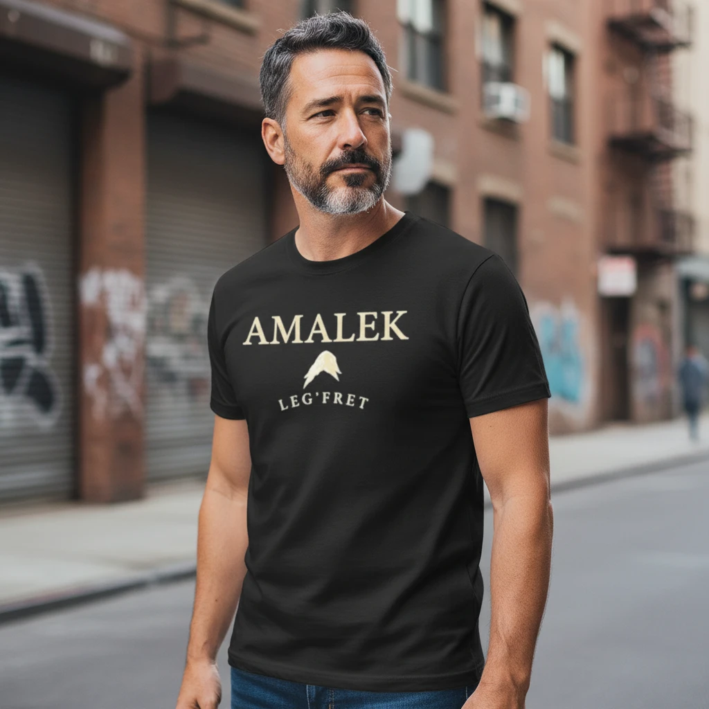AMALEK LEG'FRET Graphic Tee Minimalist Urban Streetwear Men's T-Shirt