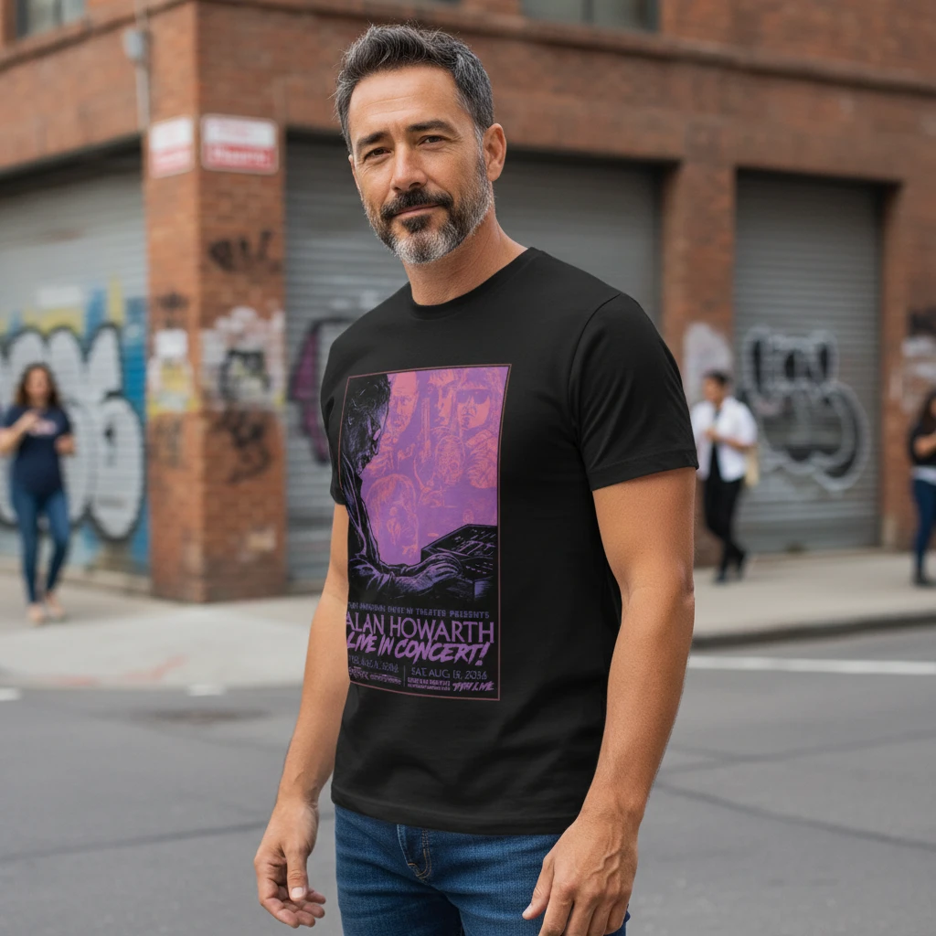 Alan Howarth Live In Concert Sat Aug 19, 2024 Concert Tee for Horror Synth Fans