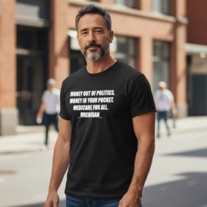 Money Out of Politics Movement Michigan Tee Medicare For All Progressive Shirt