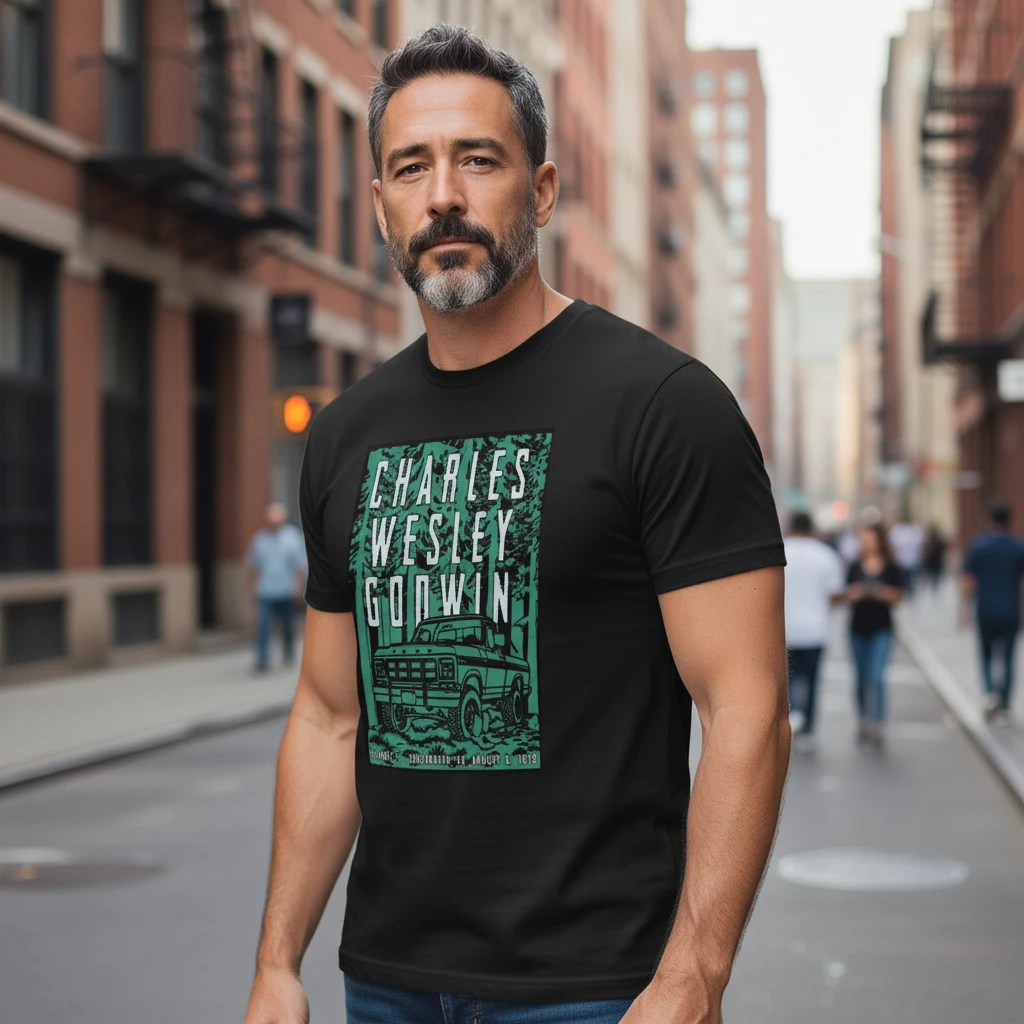 woobulk_1786436425761_0_63a99de3.webp Charles Wesley Godwin Tee, Vintage Truck Tour Poster Country Music Shirt