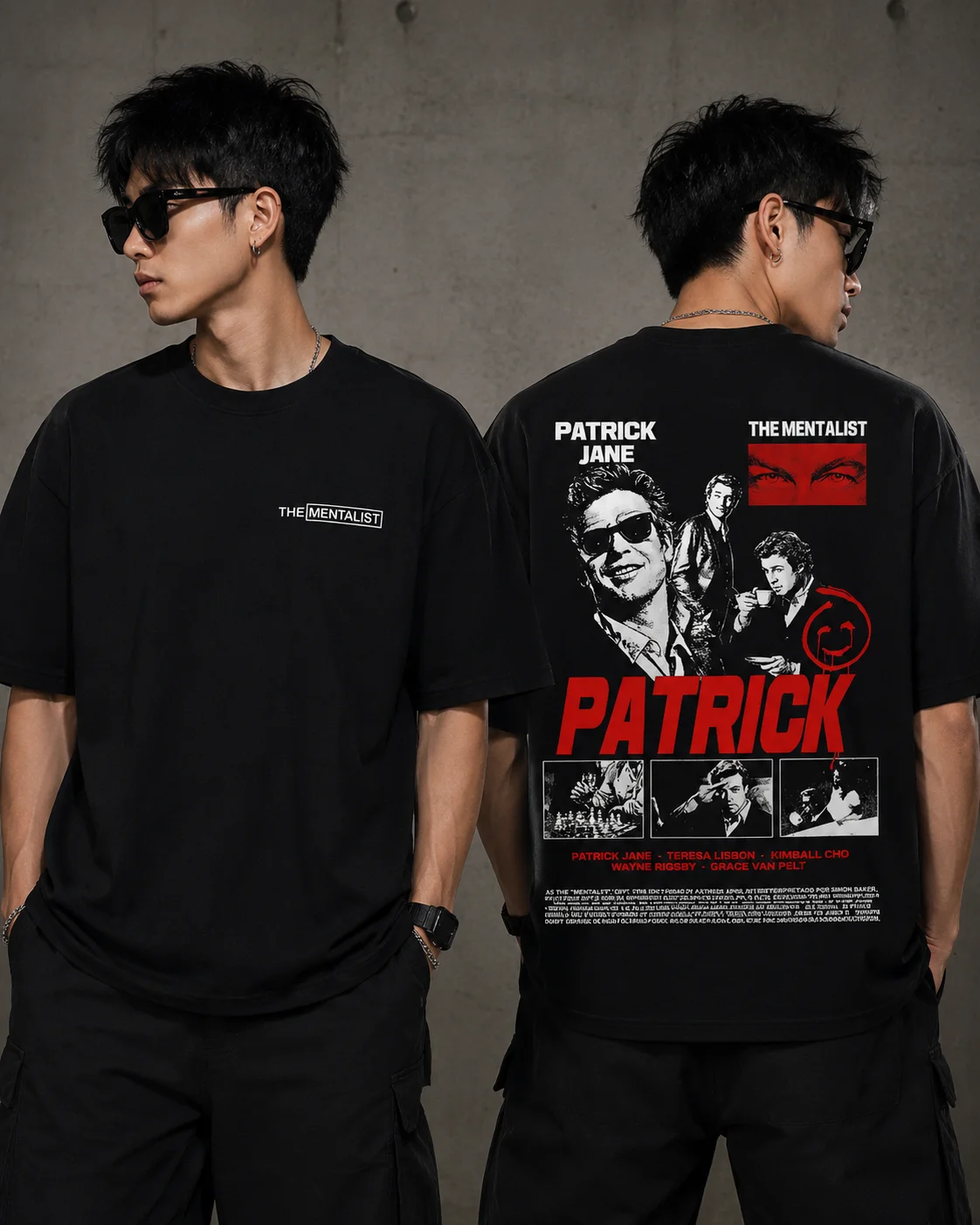 Patrick Jane The Mentalist Retro Detective Graphic Tee