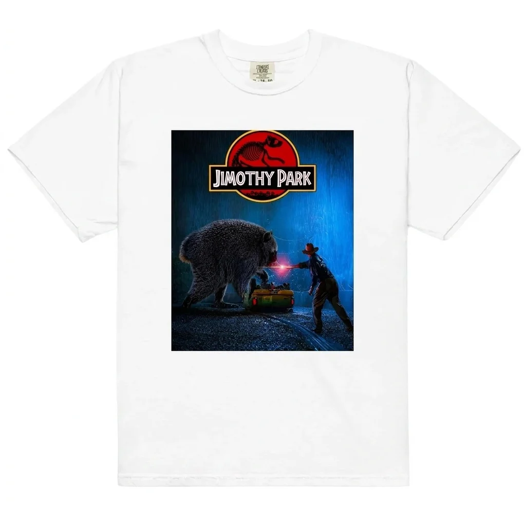 Jimothy Park Movie Parody Tee Funny Raccoon Meme Graphic T-Shirt