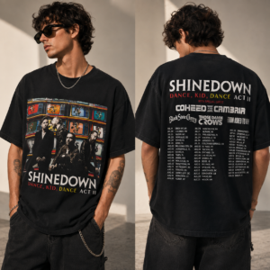 Shinedown Dance Kid Dance Act II 2026 Tour Tee Black Band Concert Shirt