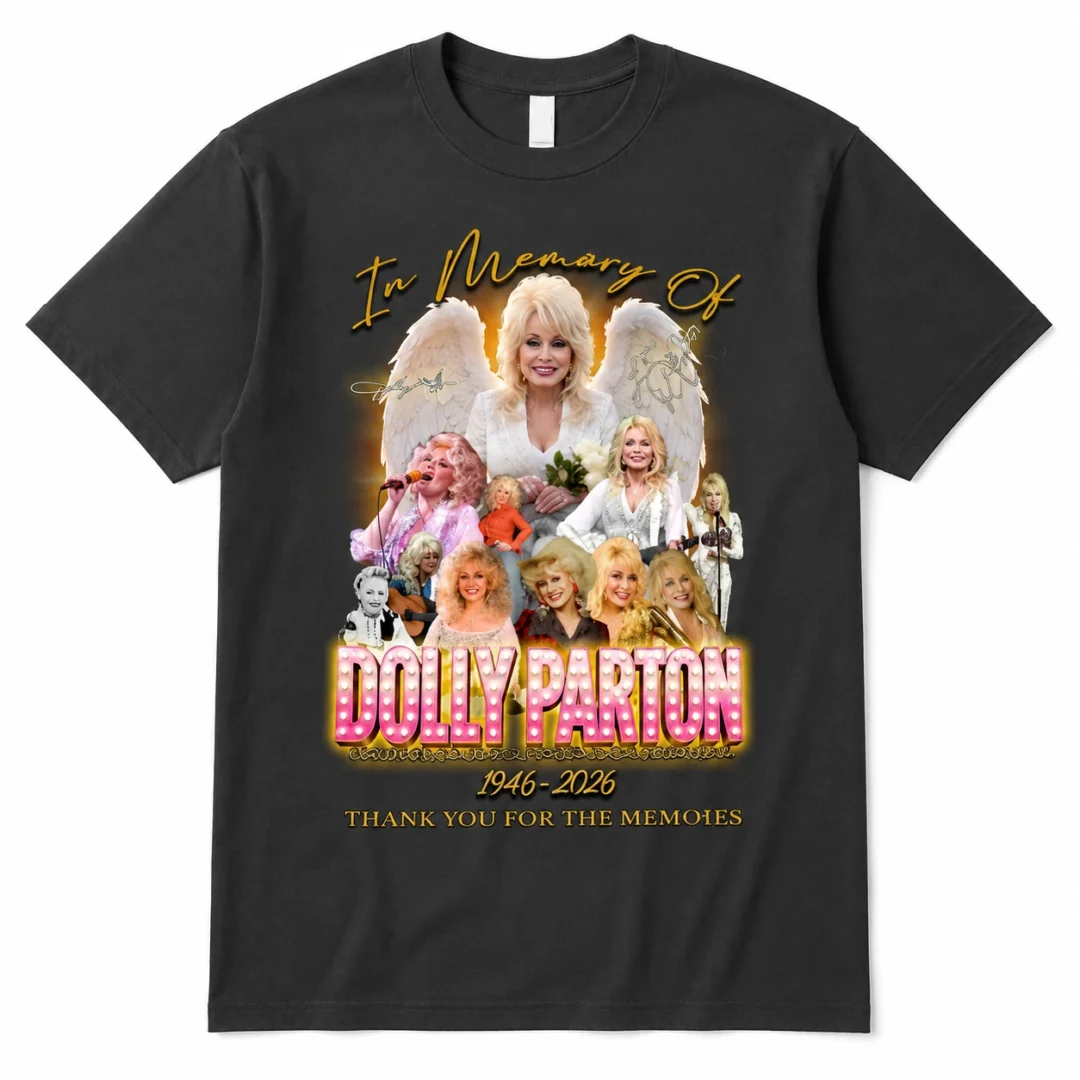 In Memory Of Dolly Parton Tee 1946-2026 Vintage Country Music Legend Tribute Graphic T-Shirt