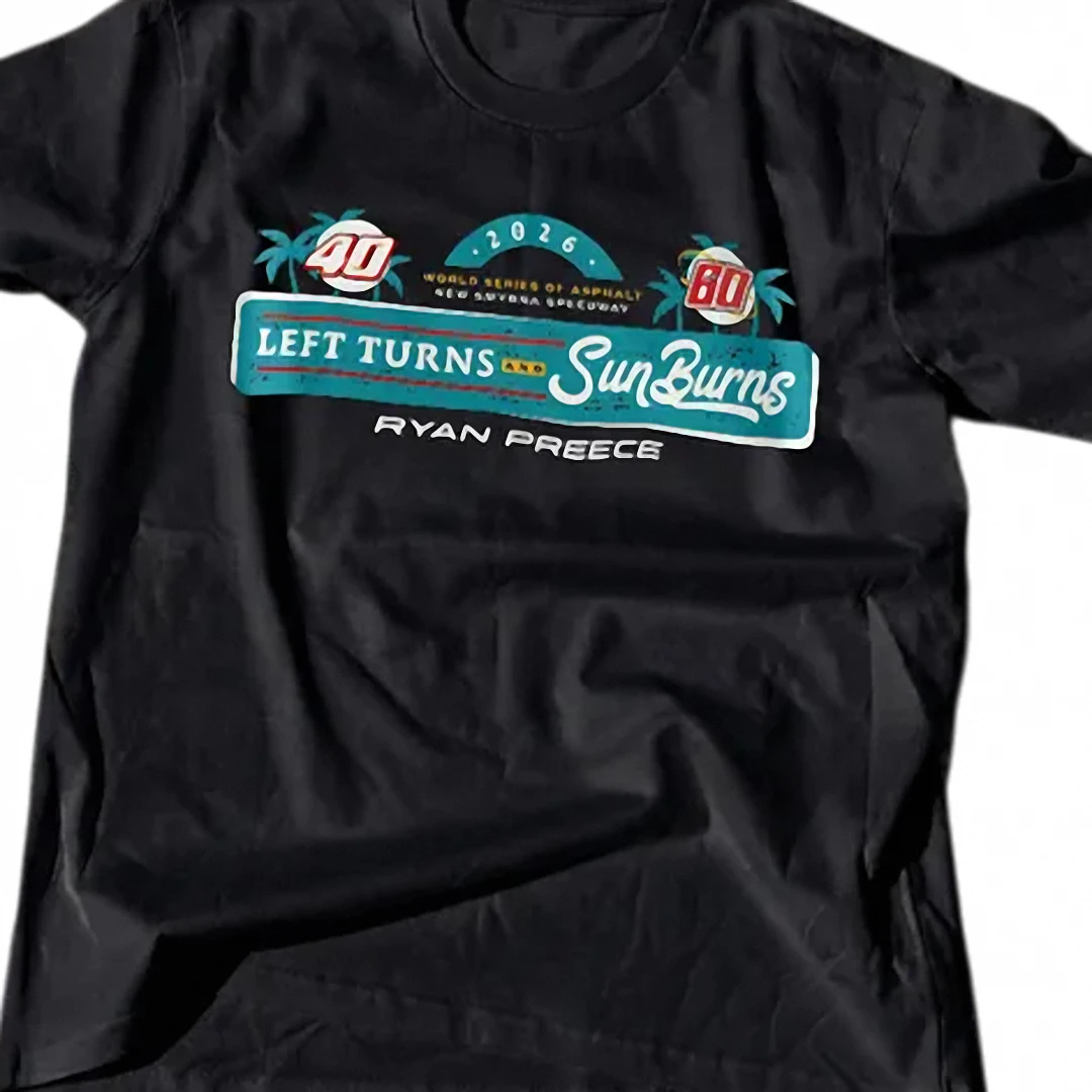World Series of Asphalt Ryan Preece Left Turns and Sunburns Racing Fan Graphic Tee