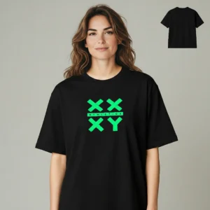 XX XY Athletics Tee Neon Green Graphic Shirt for Workout and Fitness available at our Los Angeles warehouse