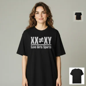 XX≠XY Save Girls Sports Tee Distressed Protect Women's Sports Graphic T-Shirt available at our Los Angeles warehouse