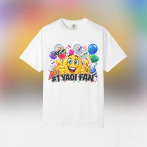 Yay #1 Yaoi Fan Tee Funny Emoji Anime BL Manga Lover Graphic T-Shirt available at our Los Angeles warehouse