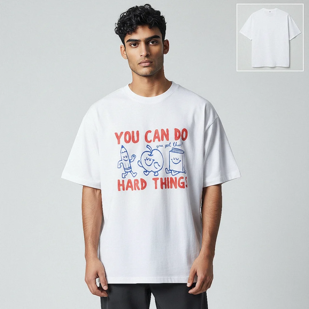 You Can Do Hard Things Tee Inspirational Cute School Graphic — Los Angeles You Can Do Hard Things Tee Inspirational Cute School Graphic T-Shirt available at our Los Angeles warehouse