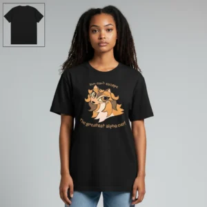 You Can't Escape The Greatest Alpha Ever Tee Funny Wolf Meme Graphic T-Shirt available at our Los Angeles warehouse