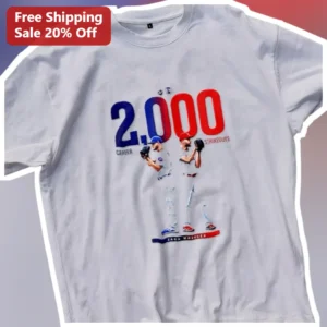 2,000 Career Strikeouts Zack Wheeler Baseball Milestone Graphic Tee available at our Los Angeles warehouse