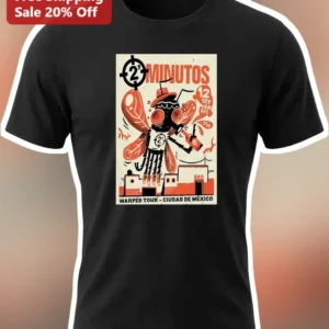 2 Minutos Warped Tour Ciudad De Mexico Tee Argentine Punk Rock Band Merch Vintage Style Shirt available at our Los Angeles warehouse