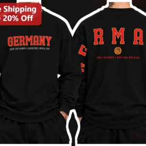 2026 FIBA Women's Basketball World Cup Germany Sweatshirt Berlin Fan Gear available at our Los Angeles warehouse