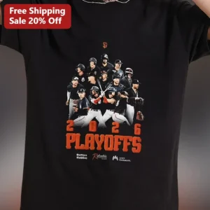 2026 Playoffs Baseball Fan Tee Black Cotton Sports Gift available at our Los Angeles warehouse