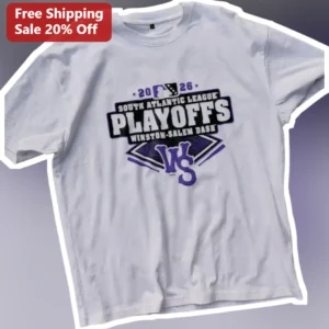 2026 South Atlantic League Playoffs Winston-Salem Dash Tee available at our Los Angeles warehouse