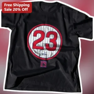23 Michael Jordan Signature Vintage Baseball Jersey Style Graphic Tee for Basketball Fans available at our Los Angeles warehouse