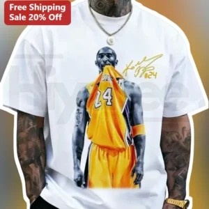 #24 Tee Kobe Bryant Lakers Basketball Legend Graphic Shirt available at our Los Angeles warehouse
