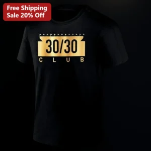 30/30 CLUB Tee 30 Home Runs 30 Stolen Bases Baseball Milestone Gift for Fans and Players available at our Los Angeles warehouse