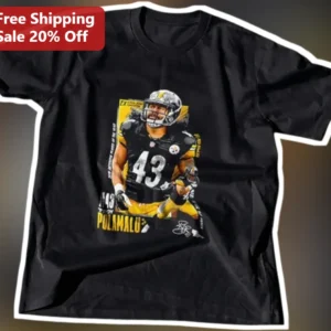 43 Troy Polamalu Steelers Graphic Tee NFL Football Fan Gift available at our Los Angeles warehouse
