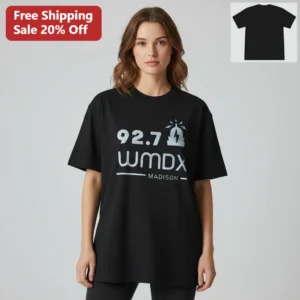 92.7 WMDX Madison Radio Station Tee, Vintage Capitol Dome Lightning Graphic Shirt, Madison Wisconsin available at our Los Angeles warehouse