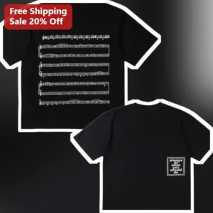 Always Do What You Should Do Sheet Music Graphic Tee for Musicians available at our Los Angeles warehouse