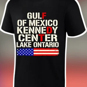 Gulf of Mexico Kennedy Center Lake Ontario Tee Political Satire Graphic T-Shirt available at our Los Angeles warehouse