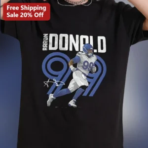Aaron Donald 99 Los Angeles Rams NFL Fan Graphic Tee available at our Los Angeles warehouse