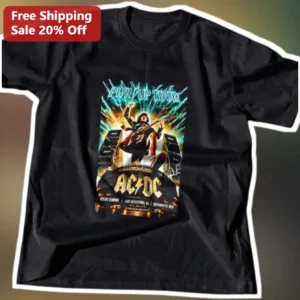 AC/DC Power Up Tour Graphic Tee for Rock Fans available at our Los Angeles warehouse