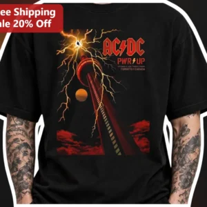 AC/DC PWR UP Toronto Canada Tee Rock Concert Merch Graphic T-Shirt available at our Los Angeles warehouse
