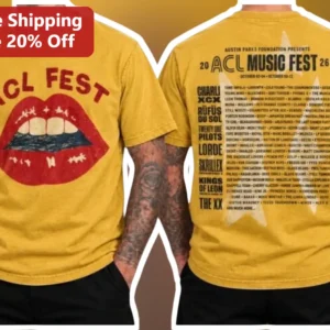 ACL Fest Austin City Limits Music Festival Tee Vintage Distressed Graphic T-Shirt available at our Los Angeles warehouse