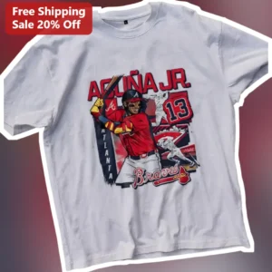 Acuña Jr Atlanta Braves Tee Ronald Acuña Jr #13 MVP Rightfielder Fan Shirt available at our Los Angeles warehouse