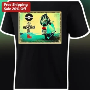 Adidas Spezial The Day We Caught The Train Graphic Tee Retro Britpop Scooter Shirt available at our Los Angeles warehouse