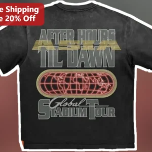 After Hours Til Dawn Global Stadium Tour Vintage Graphic Tee available at our Los Angeles warehouse
