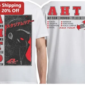 AHTD After Hours Til Dawn Asia Tour Graphic Tee Vintage Band Merch Gift available at our Los Angeles warehouse
