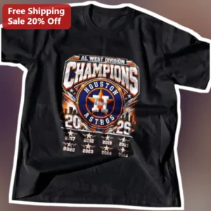 AL West Division Champions Houston Astros 2026 Tee Baseball Fan Gift available at our Los Angeles warehouse