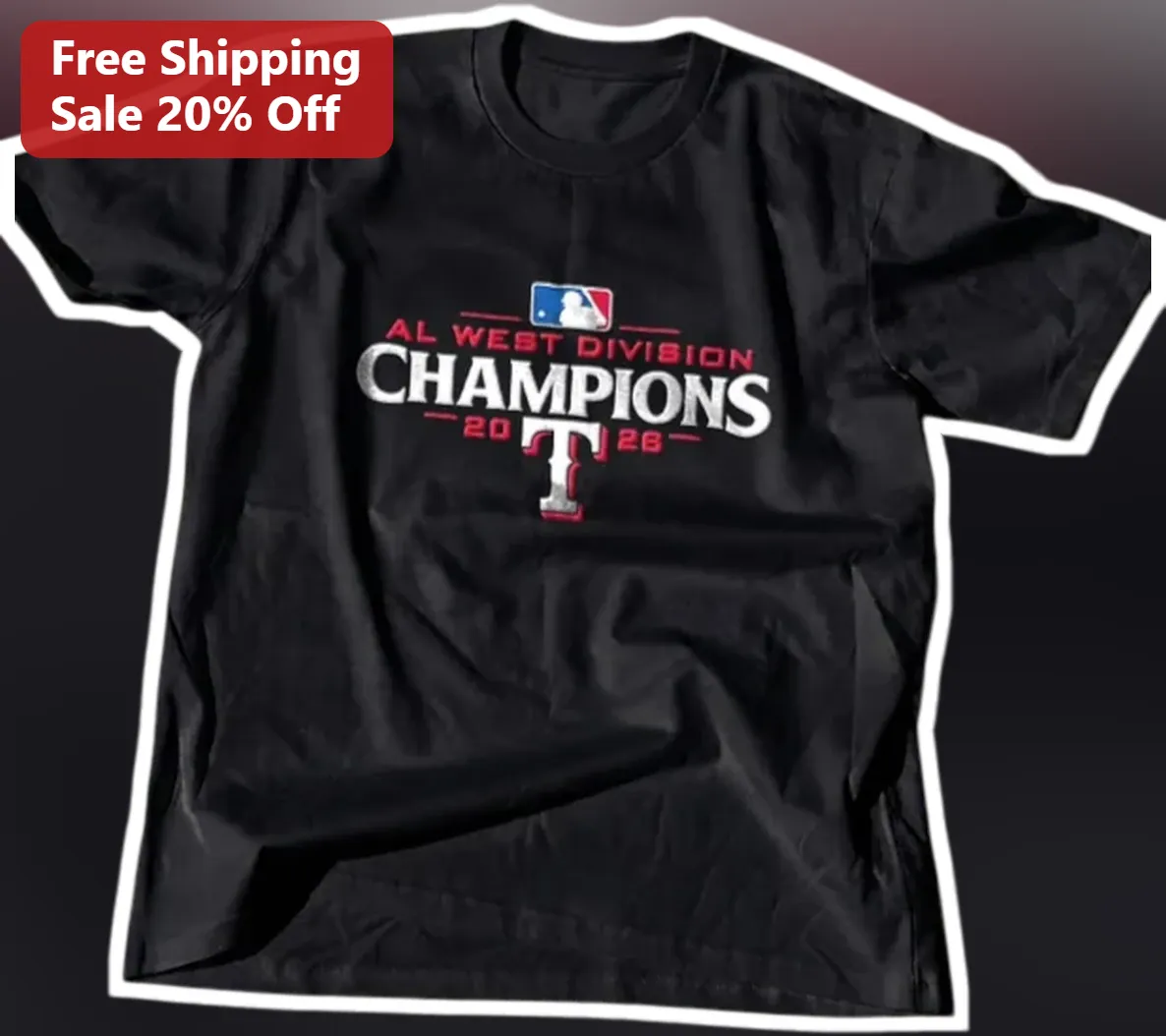 AL West Division Champions Texas Rangers Tee Baseball Fan Gi — Los Angeles AL West Division Champions Texas Rangers Tee Baseball Fan Gift Apparel available at our Los Angeles warehouse